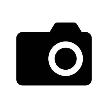 Kamera simgesi beyaz arkaplanda izole edildi