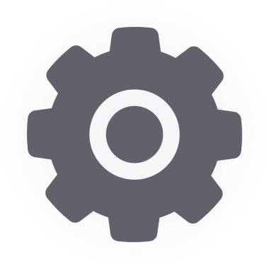 Ek dişli simgesi, vektör illüstrasyonlu ayar simgesi.