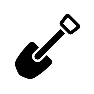 minimalist vektör illüstrasyonu, kürek simgesi