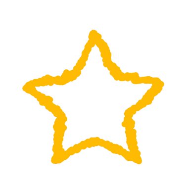 Beyaz arkaplanda yıldız simgesi