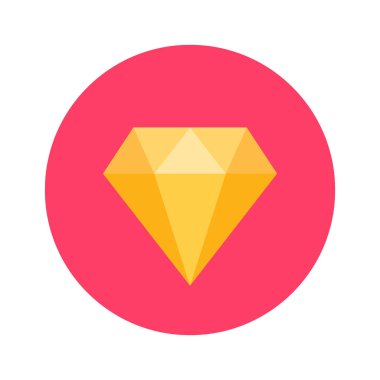 minimalist vektör illüstrasyonu, elmas simgesi