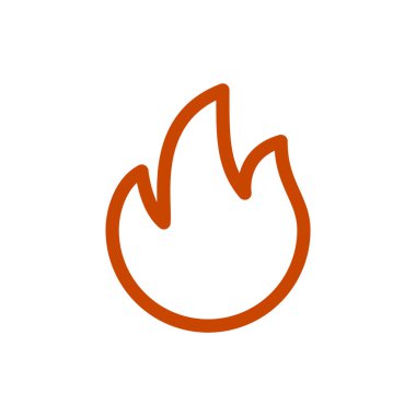 Ateş alevi ikonu vektörü beyaz arkaplanda izole edildi, logo kavramı acı biber işareti