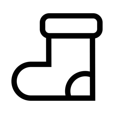 Yılbaşı çorap ikonu vektör çizimi