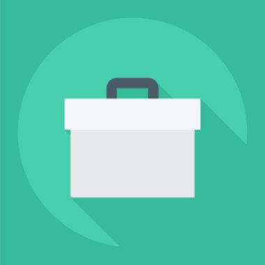 Beyaz arkaplanda izole edilmiş evrak çantası simgesi