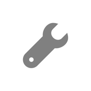 İngiliz anahtarı simgesi, beyaz arkaplanda vektör çizimi