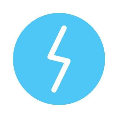 Yanan bir gücün izole edilmiş tek bir simgesinin vektör çizimi