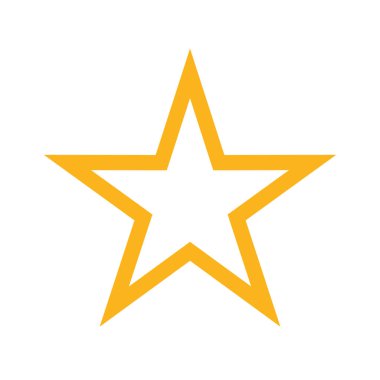 Web ve mobil uygulama tasarımınız için beyaz arkaplanda izole edilmiş yıldız simgesi vektörü, çapraz logo kavramı