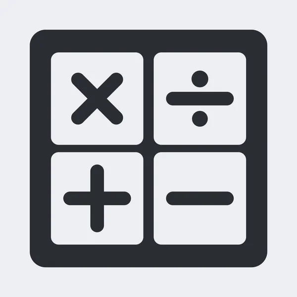 Calculatrice Icône Style Plat Illustration Vectorielle — Image vectorielle