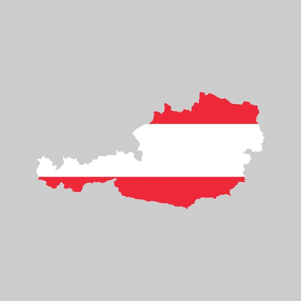 Mapa País Áustria — Vetor de Stock