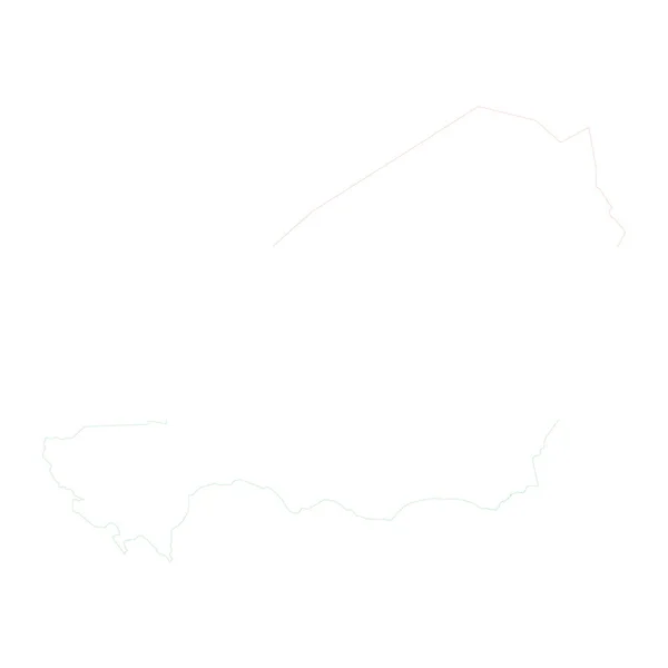 Niger Διανυσματικός Χάρτης Διανυσματική Απεικόνιση — Διανυσματικό Αρχείο