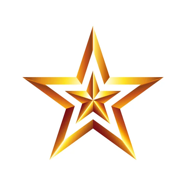 Ikona Vektorové Ilustrace Hvězdy — Stockový vektor
