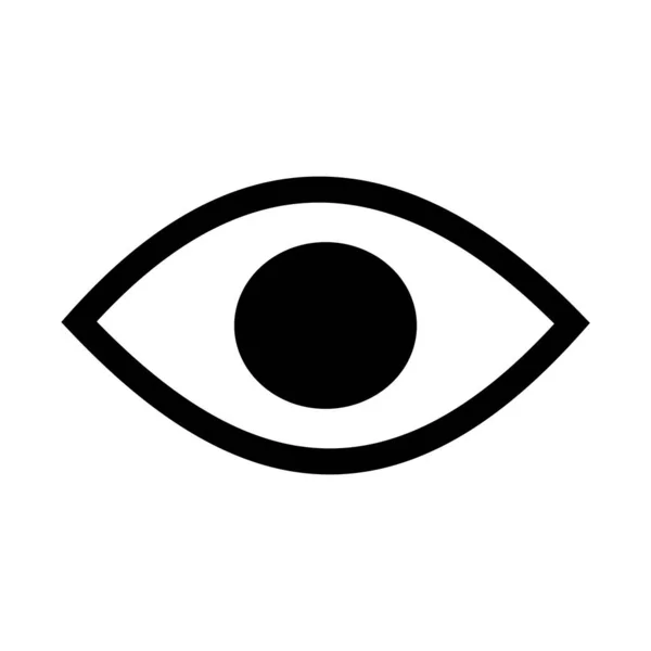 Göz Simgesi Düz Vektör Çizimi Tasarımı — Stok Vektör