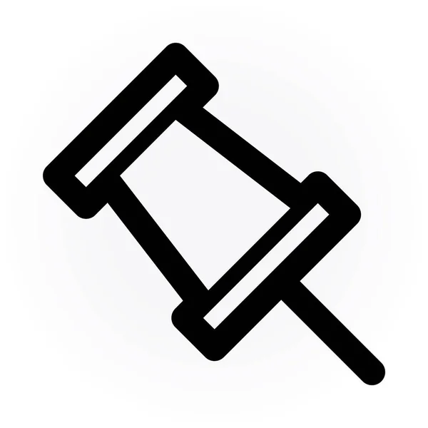 Minimalistic Vector Illustration Pin Icon — Vettoriale Stock