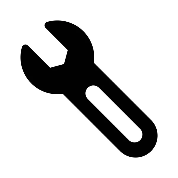 Wrench Icon Vector Illustration White Background — Vetor de Stock