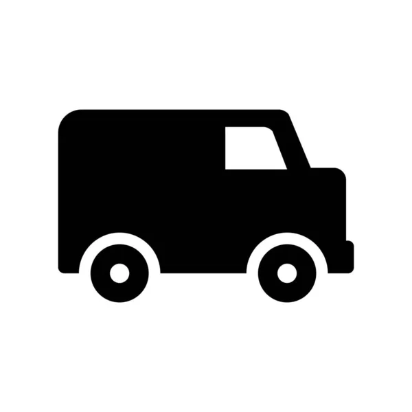 Transport Van Line Style Icon Vektorillustration — Stockvektor