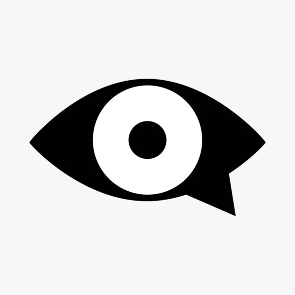 Eye Icon Flat Vector Illustration Design — 스톡 벡터