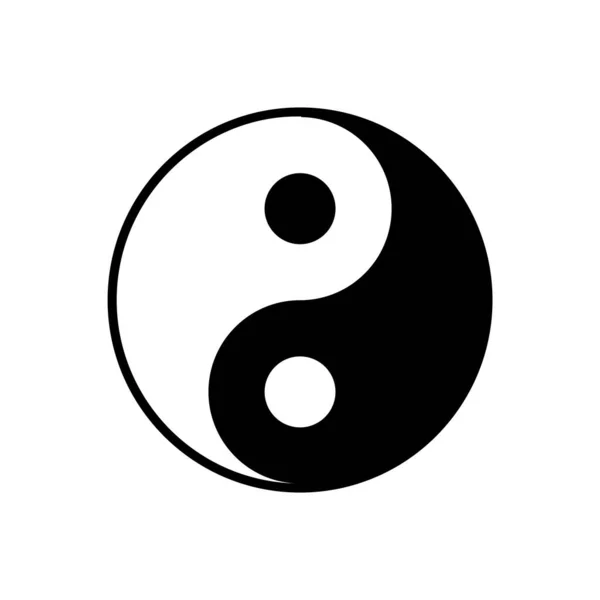 Yin Yang Símbolo Armonía Equilibrio — Vector de stock