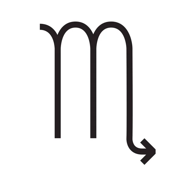 Akrep simgesi beyaz arkaplanda izole edilmiş moda tarzında