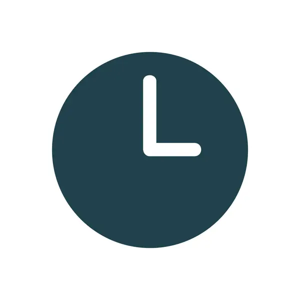 Uhr Vektor Web Symbol — Stockvektor