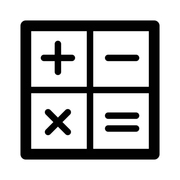 Kalkulator Płaski Ikona Ilustracja Wektorowa — Wektor stockowy