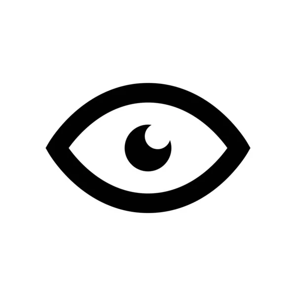 Eye Icon Flat Vector Illustration Design — Vetor de Stock