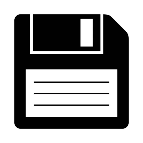 Floppy Disk Flat Icon Vector Illustration — Stock Vector