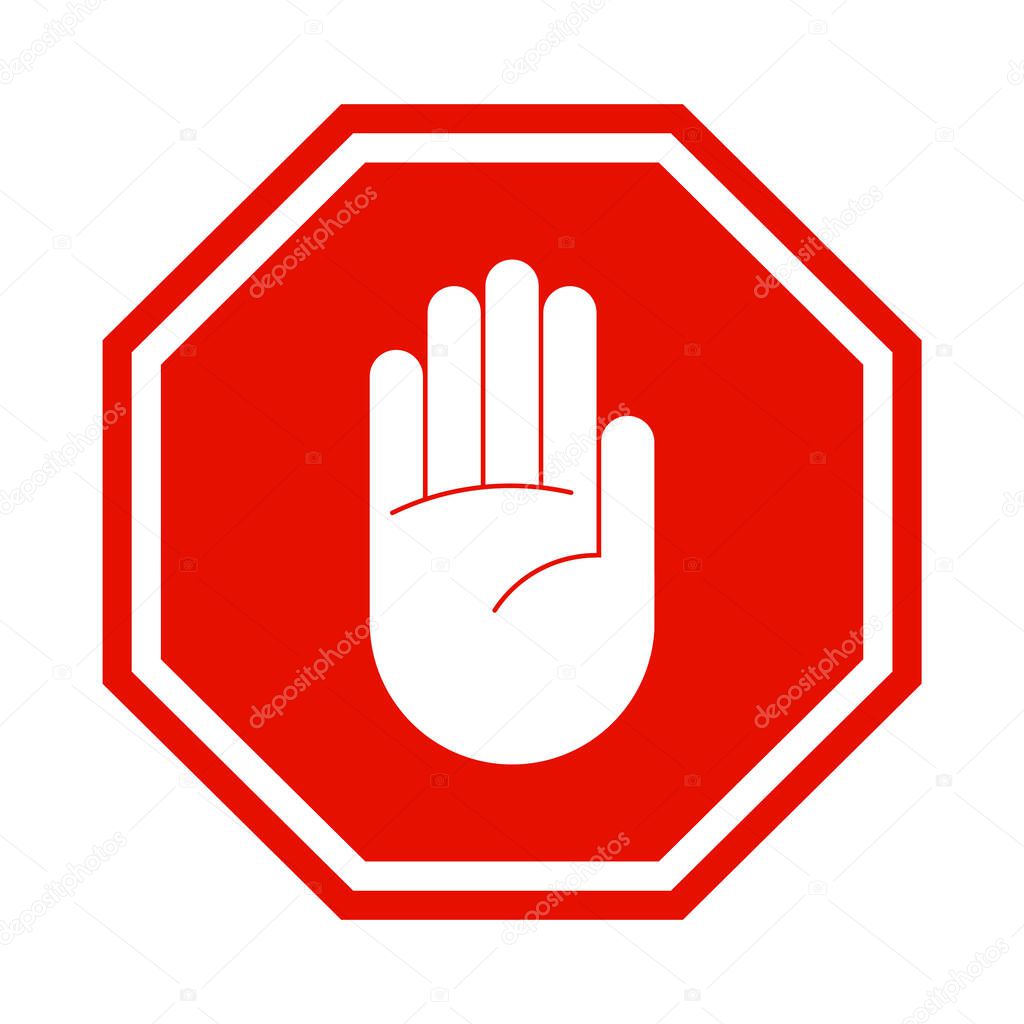 stop sign icon. vector illustration