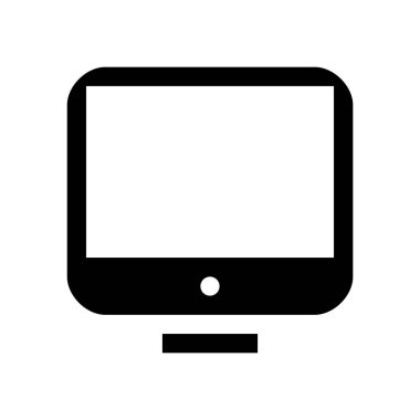 Monitör. Web simgesi basit illüstrasyon
