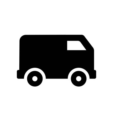 taşıma van çizgisi biçimi simgesi, vektör illüstrasyonu