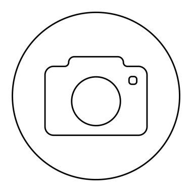 Kamera simgesi beyaz arkaplanda izole edildi