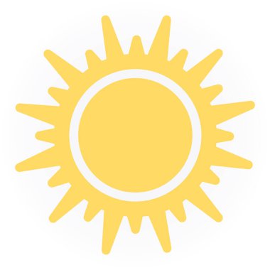 Güneş Simgesi Vektör illüstrasyonu