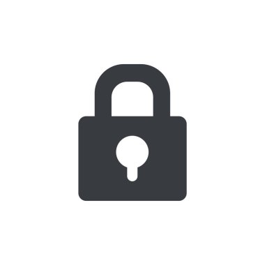 asma kilit ikon vektör çizimi