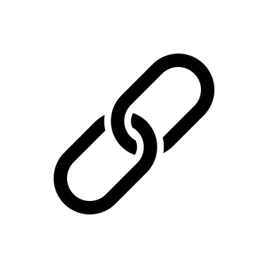 bağlantı vektör simgesi. Zincir işareti. Sembol. izole resim