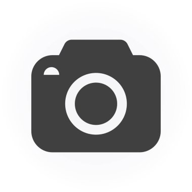 Kamera simgesi beyaz arkaplanda izole edildi