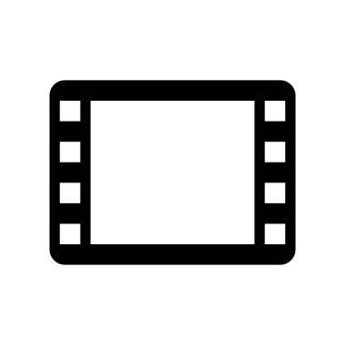 minimalist vektör illüstrasyonu, film simgesi