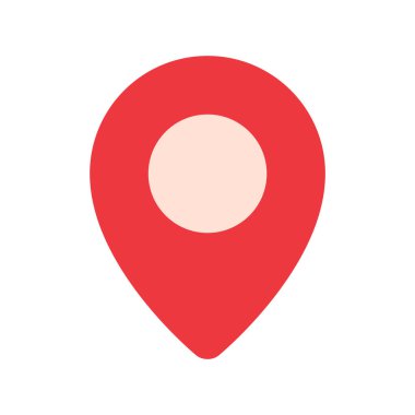minimalist vektör illüstrasyonu, konum simgesi simgesi