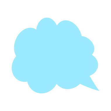 Bulut konuşma balonu ikon vektör çizimi tasarımı