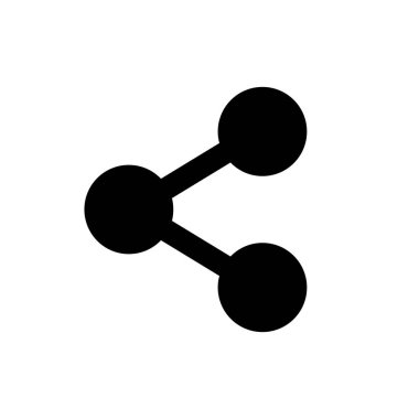 minimalist vektör illüstrasyonu, paylaşım simgesi