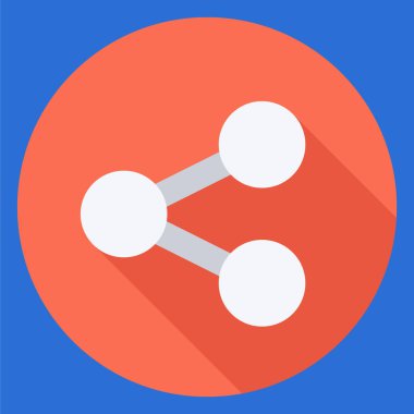 minimalist vektör illüstrasyonu, paylaşım simgesi