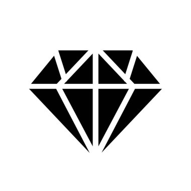 Elmas. Web simgesi basit illüstrasyon