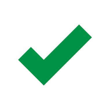 onay işareti simgesi. düz tasarım stili.