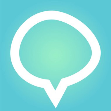 Mavi arkaplanda beyaz işaret simgesi.