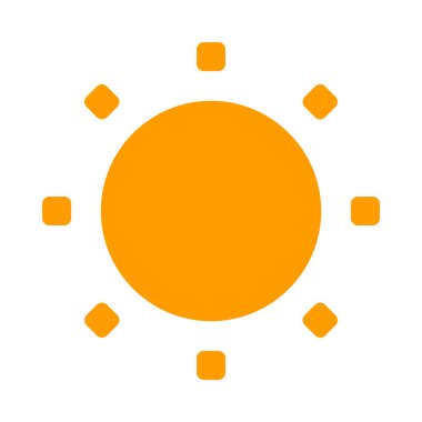 Güneş. Web simgesi basit illüstrasyon