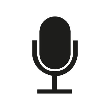 mikrofon simgesi vektör illüstrasyonu