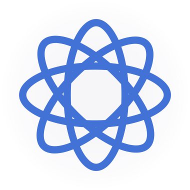 atom simgesi, vektör illüstrasyonu