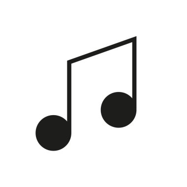 müzik notası ikon vektör illüstrasyonu