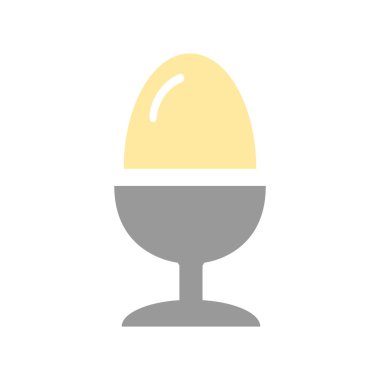 İzole edilmiş tek yumurta simgesinin vektör çizimi