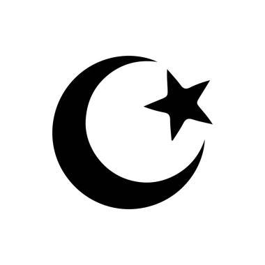 Minimalist vektör illüstrasyonu, ay simgesi