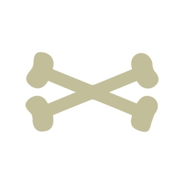 Kemik simgesi vektör illüstrasyonu