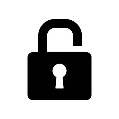 asma kilit ikon vektör çizimi